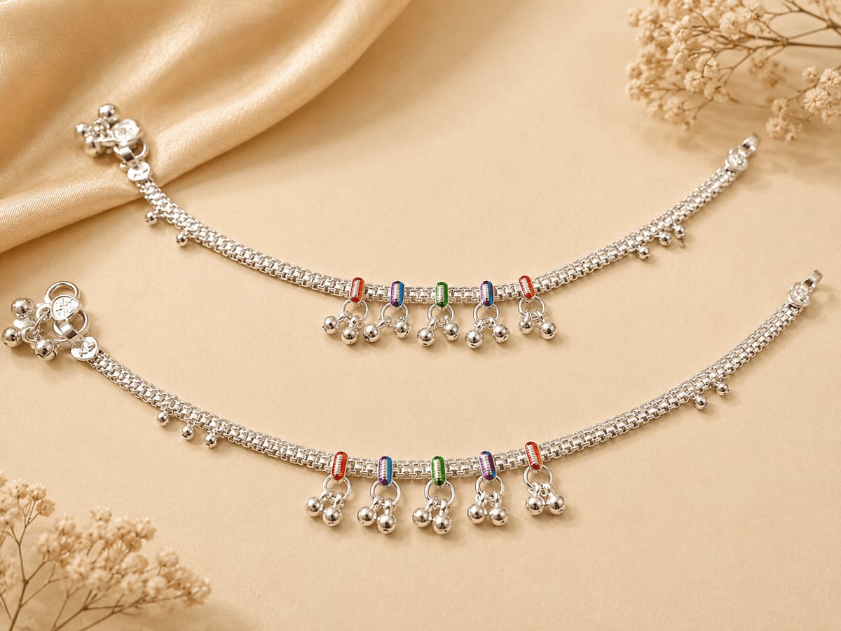 HEAVY ENAMEL LINK GHUNGROO PAYAL