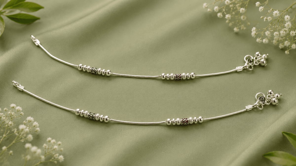 MEENAKARI BALL BEAD GHUNGROO PAYAL