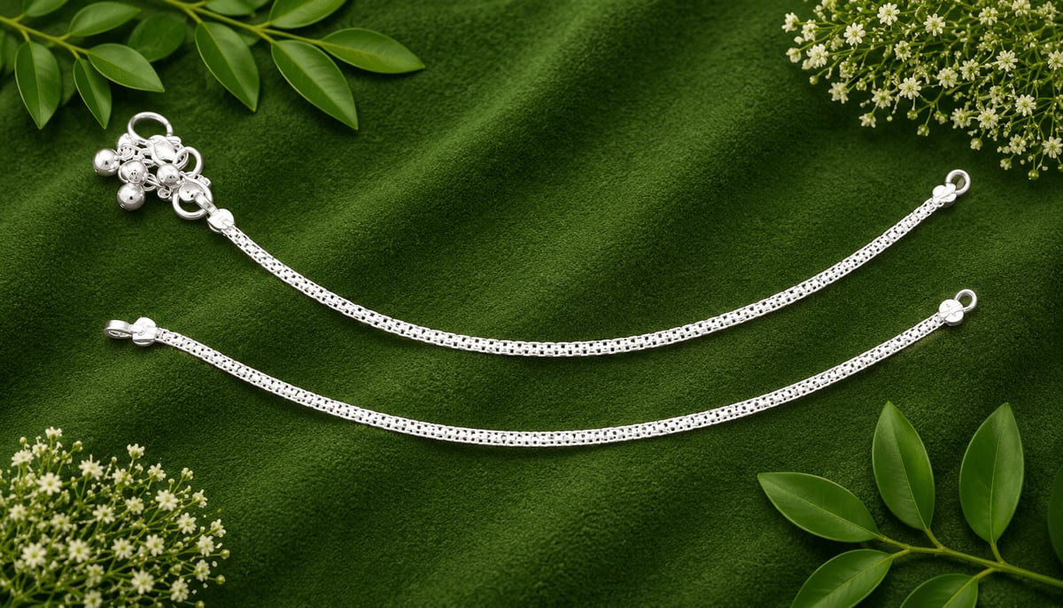 PLAIN FLAT BOX CHAIN GHUNGROO PAYAL