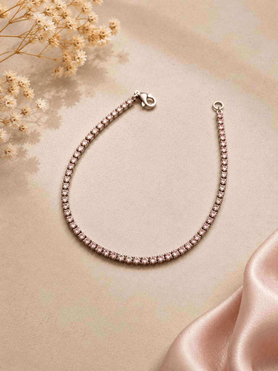 Pink CZ Tennis Bracelet