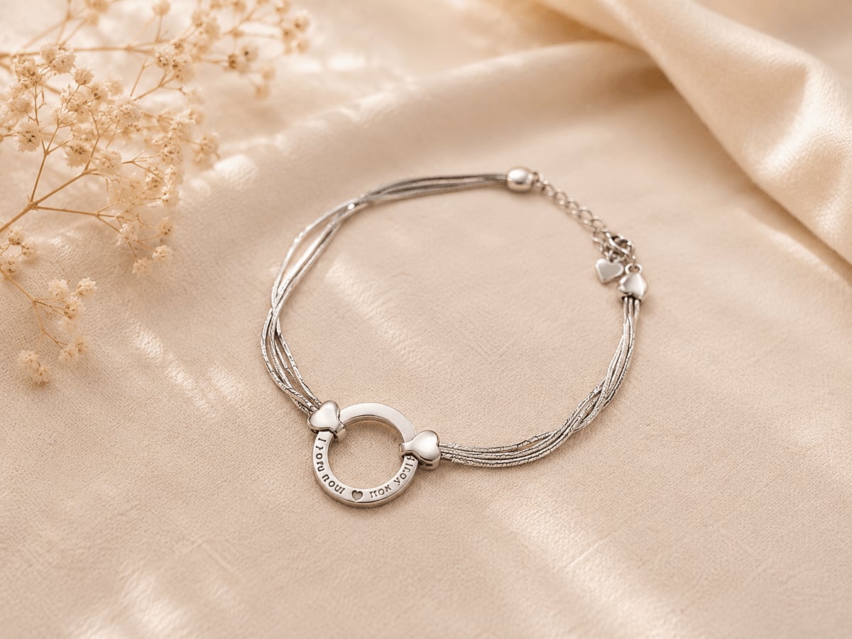 Circle of Love Engraved Multi-Strand Bracelet