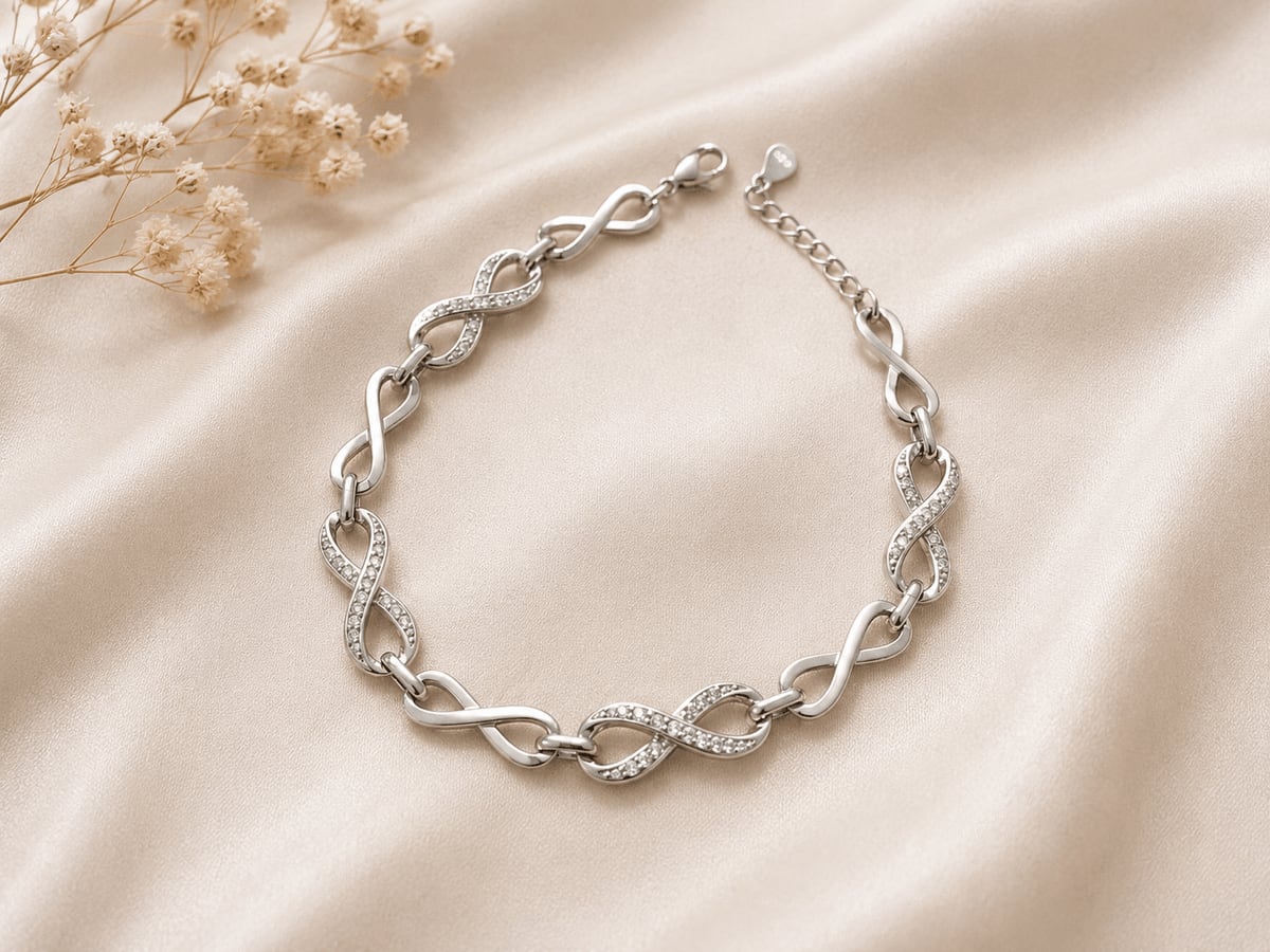 Infinity Link CZ Bracelet