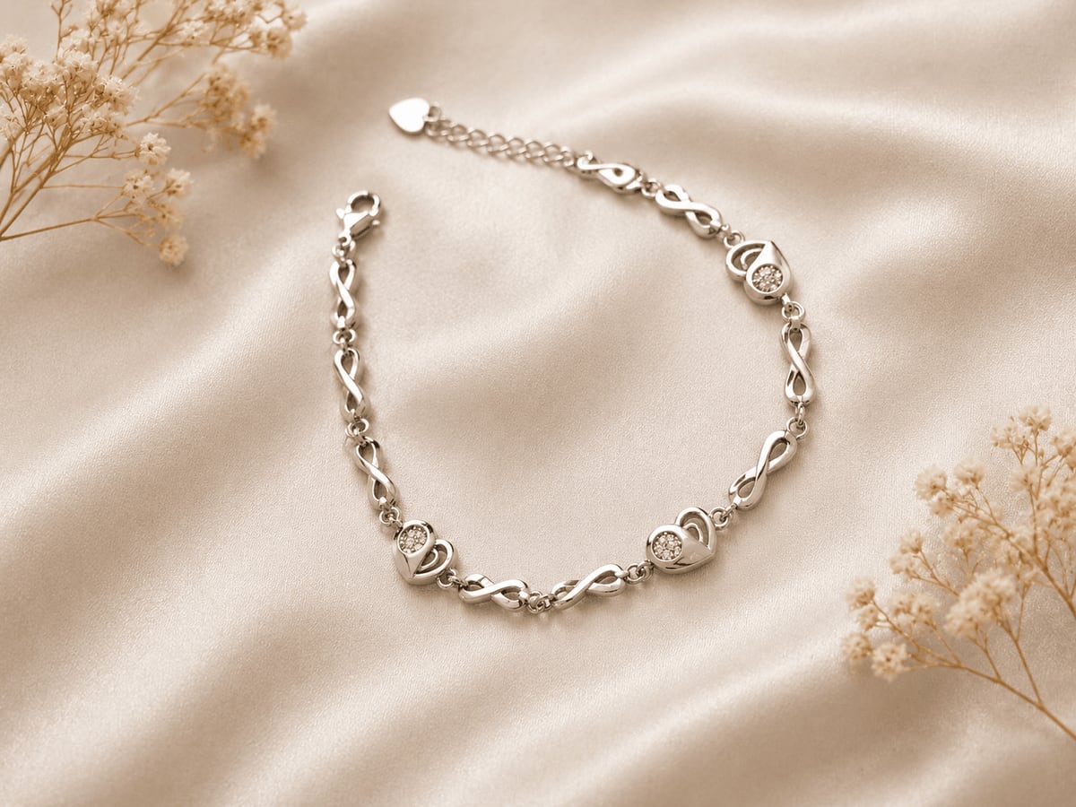 Infinity Heart CZ Bracelet
