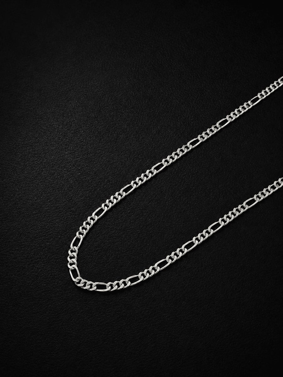 Lightweight Figaro Silver Chain 24 Inch