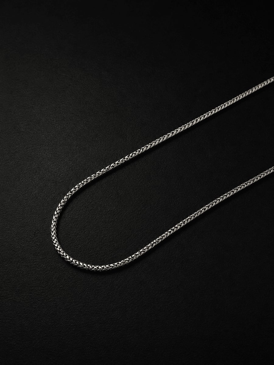 Wheat Box Link Silver Chain 24 Inch