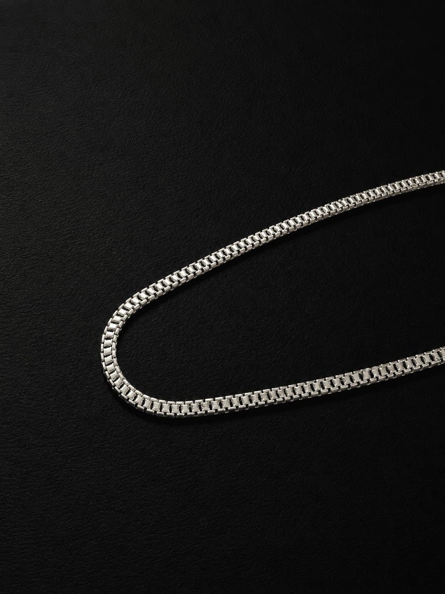 Classic Venetian Box Silver Chain 21 Inch
