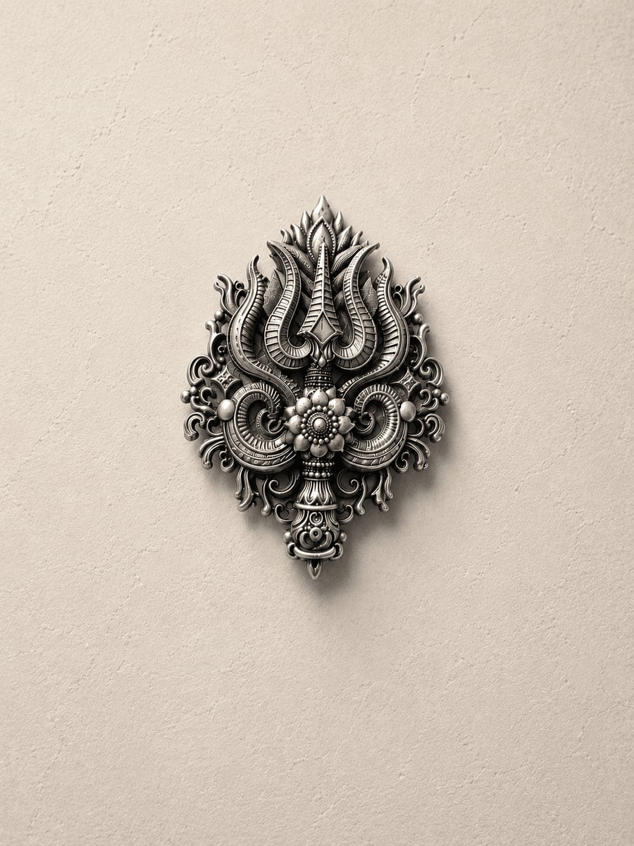 DIVINE TRISHUL BROOCH