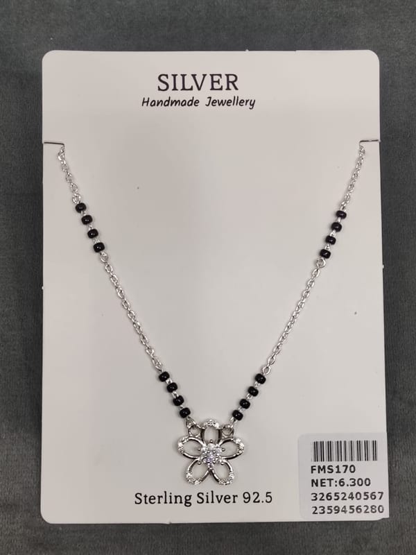 FMS170 Open Petal CZ Floral Mangalsutra