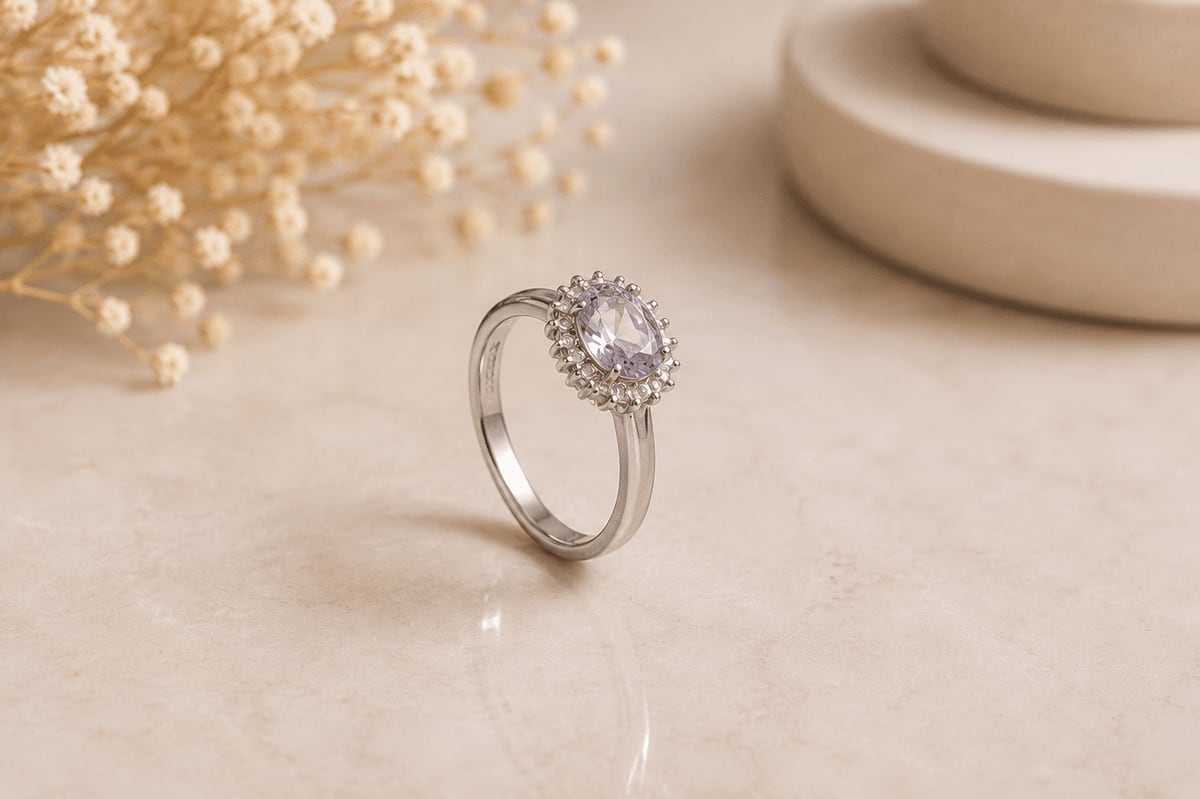 Princess CZ Pavé Channel Band Ring