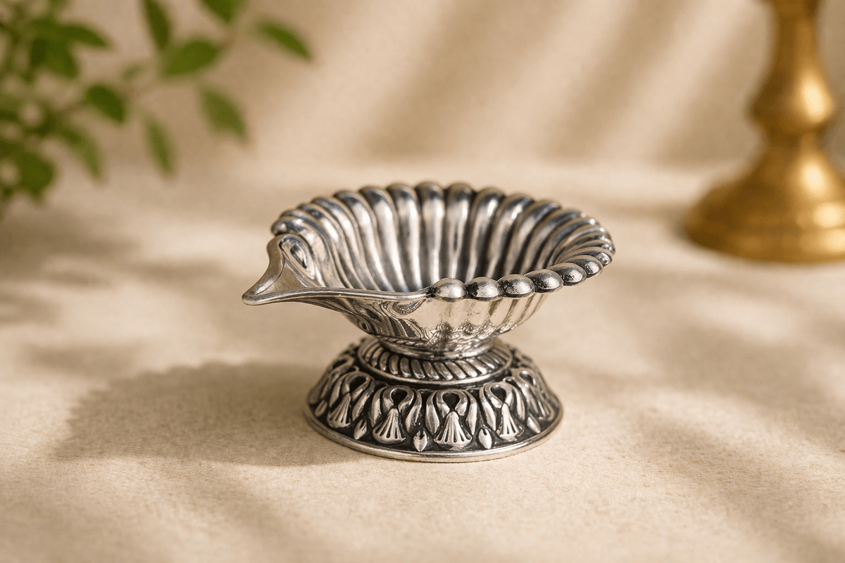 ORNATE SILVER DIYA
