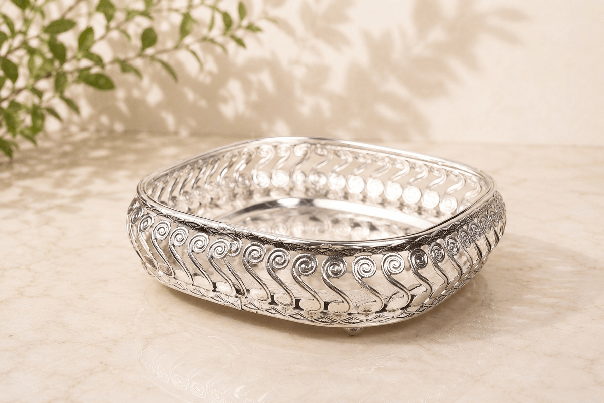 SQUARE FILIGREE TRAY